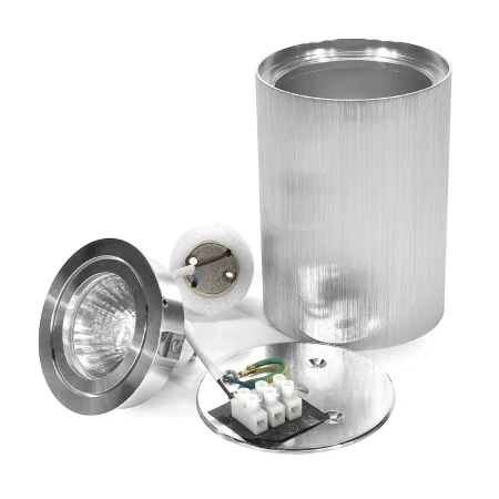 Tuba GU10 sufitowa okrągłą lampa srebrna bross regulowana 498 - Decorativi
